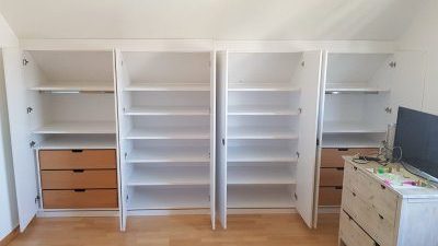 Dachschrägenschrank weiß